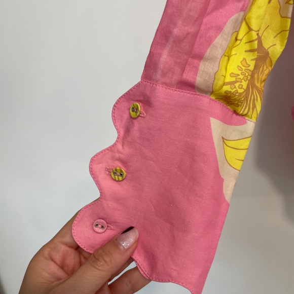 The Wolf Gang Floral Linen Button-Down Shirt - Picture 3 of 9